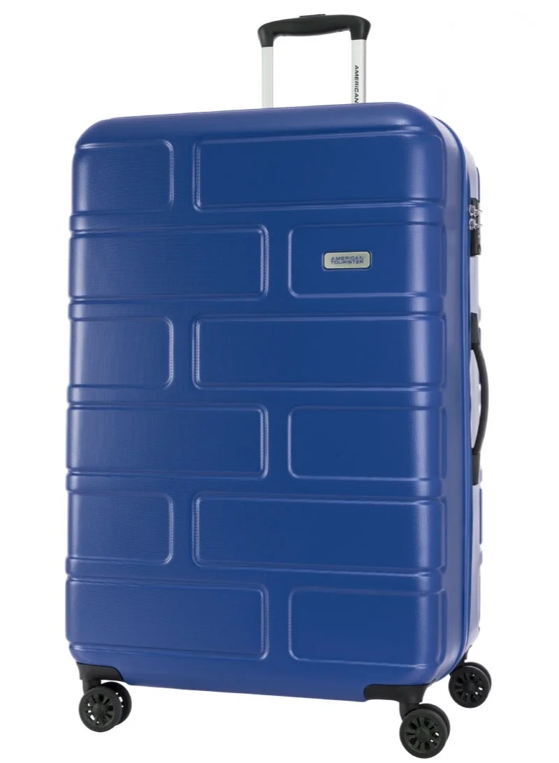 AMERICAN TOURISTER Bricklane Suitcase, Check-In Size 80 cm / 30 inch, 4 Spinner Wheels, Hard Top, Polycarbonate, Oxford Blue|Lightweight|Scratch & Impact Resistance|TSA Lock|Inner Mesh Zippered Pocket - 3 Years International Warranty