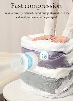 DUNISO Vacuum Space Saver Bag, 5 Pack Medium Size Reusable Vacuum Storage Bag(80 x 56 x 32 cm), Vacuum Seal Storage Bag with Hand Pump, Suitable for cotton quilt, blanket, clothing  - Image 3