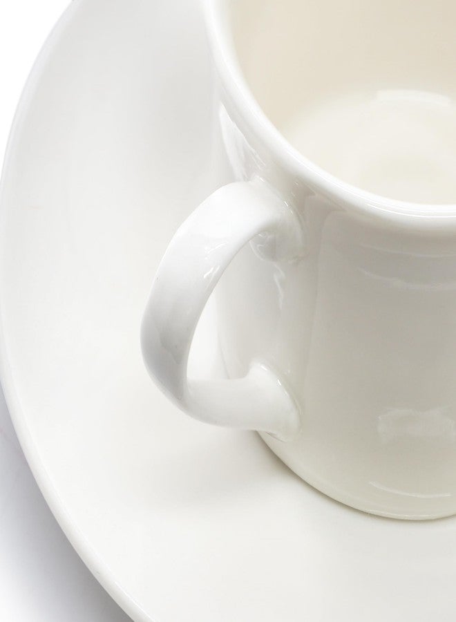 Elama Aspin 12 Piece 2.5 Ounce Porcelain Espresso Cup Set with Saucers, Coffee Set, Serveware Set, Drinkware, Tea Set (Aspin) - Image 5