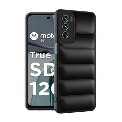 Plus Puffer Case Camera Protection Soft Back Cover for Motorola Moto G62 5G - Black - Image 2