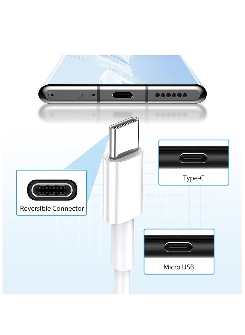 FLOWING 2 حزمة كابل USB C 1.8 متر، 66 واط توصيل الطاقة PD كابل شحن سريع USB C إلى USB C لهاتف iPhone 15 Pro/15 Pro Max/15/15 Plus، iPad mini 6، MacBook Pro/Air، iPad Pro، Samsung S23+، Huawei P60، الخ الأبيض  - Image 2