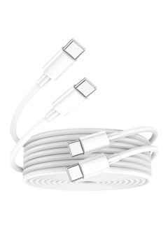 FLOWING 2 Pack USB C Cable 1.8M, 66W Power Delivery PD Fast charge Cable USB C to USB C for iPhone 15 Pro/15 Pro Max/15/15 Plus, iPad mini 6, MacBook Pro/Air, iPad Pro, Samsung S23+, Huawei P60, etc white  - Image 4