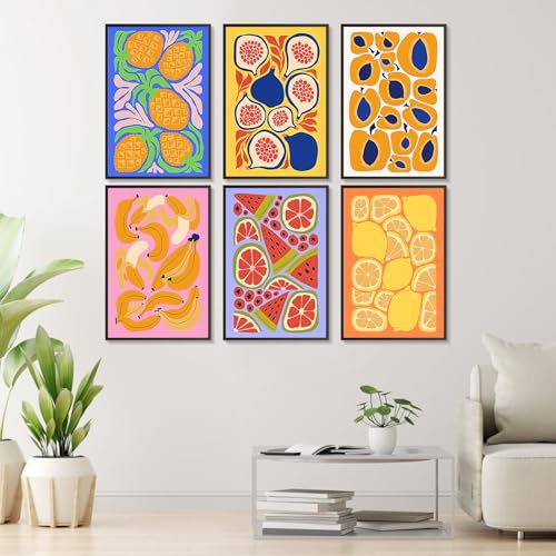 Offito 6 Pack Paint by Numbers Kit for Adults Beginners 8x12 Inch Fruits Adult Paint by Number Kits on Canvas Fruit DIY Acrylic Oil Number Painting Kits for Adults Perfect for Gift Home Decor - Image 3