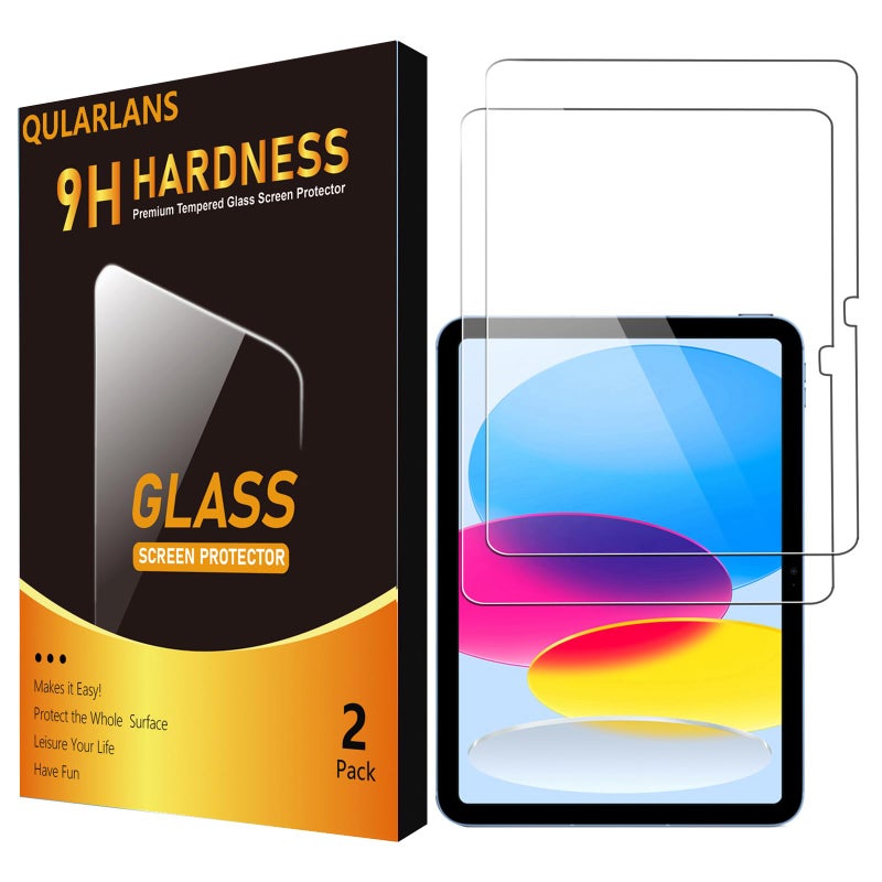 Qularlans 2 Pack Screen Protector for iPad 11th Generation A16 11 Inch (2025) & iPad 10th Generation 10.9 Inch (2022), 9H Tempered Glass Film, Anti-Scratch, HD Clear, Bubble-Free, Apple Pencil Compatible, Case Friendly - Image 1