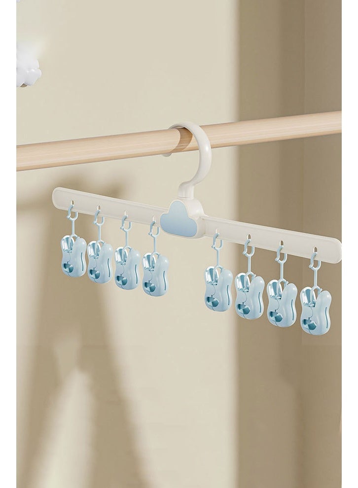 HOMESTAR Foldable Clothes Drying Rack with 24Pcs Clips, [3Pack 24 Clips] Laundry Clips Hanger for Socks Underwear, Drying Towels and Baby Clothes - Image 3