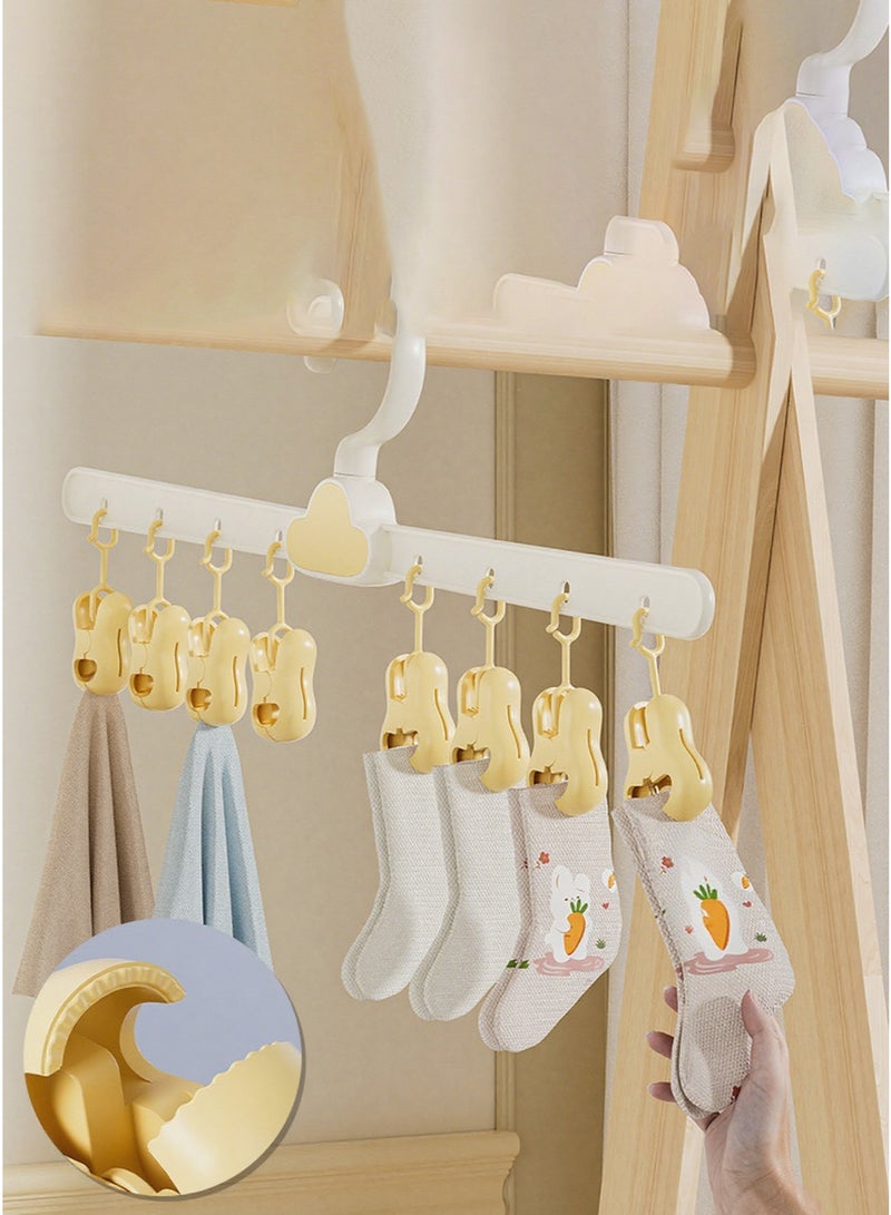 HOMESTAR Foldable Clothes Drying Rack with 24Pcs Clips, [3Pack 24 Clips] Laundry Clips Hanger for Socks Underwear, Drying Towels and Baby Clothes - Image 4