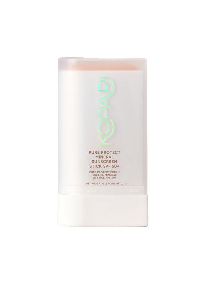 Kopari Kopari PURE PROTECT 100% Mineral Sunscreen Stick SPF 50+ Clear Zinc Oxide Face and Body Sunscreen with Hydrating Argan Oil, Shea Butter, Sheer Finish, Ultra-Portable, for Easy Reapplication  - Image 1