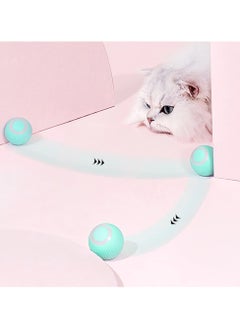AROAQ Automatic Rolling Cat Toy Self-propelled Training Kitten Interactive Play Indoor Smart Electric Cat Ball Toy Supplies ( 2 Pcs 1Blue And 1 Pink )  - Image 3