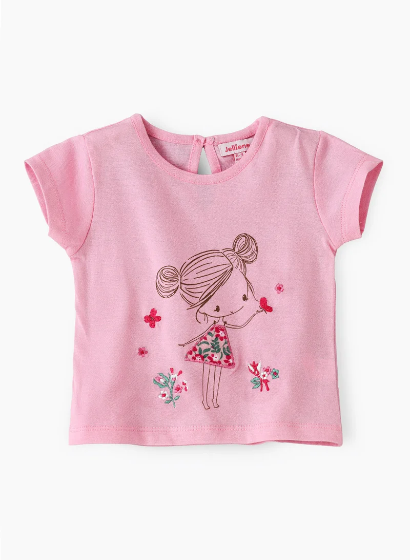Jelliene Knit t-shirt with print