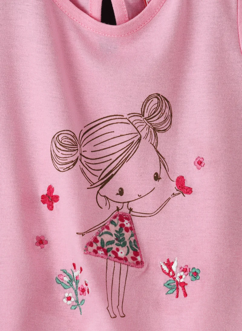 Jelliene Knit t-shirt with print