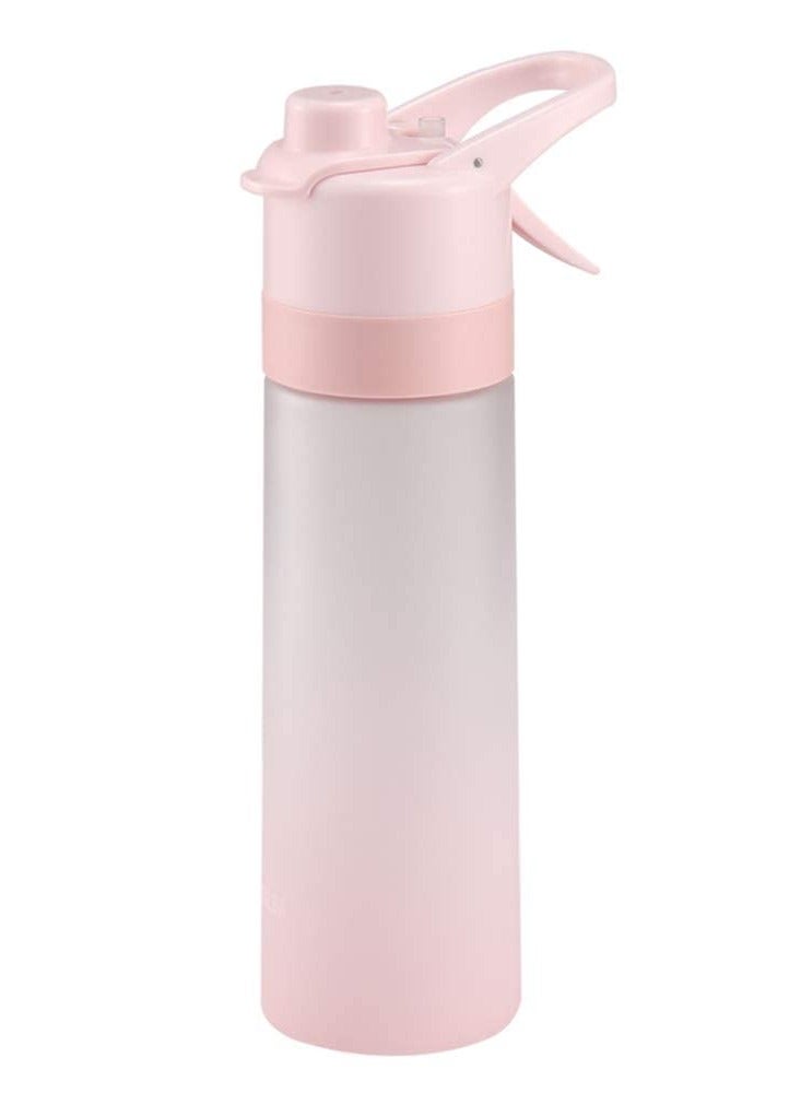 KASTWAVE Mist Spray Water Bottle, 650ml Sports Water Bottle Reusable Fitness Water Jug Multifunctional Spray Water Cup with Mist Hydration (Pink) - Image 1