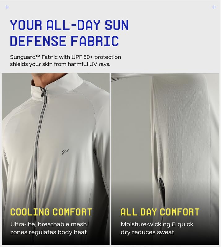 BLUE TYGA Sunscreen Jacket ICE Pro – UPF 50+ Cooling Jacket for Men & Women | Cool Rush Pro Tech, UV Protection, Breathable, Sweat-Wicking, Anti-Microbial, Lightweight Sun Hoodie for Outdoor Sports & Travel - Image 5