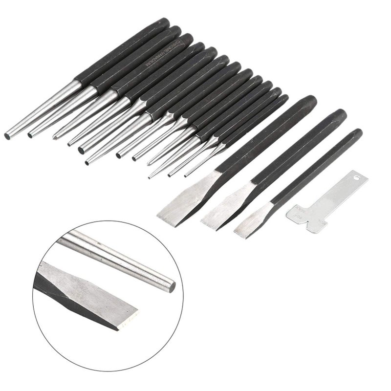 16Pcs Mechanics Punches and Chisel Set Pin Centre Taper Cold Gauge - Image 5