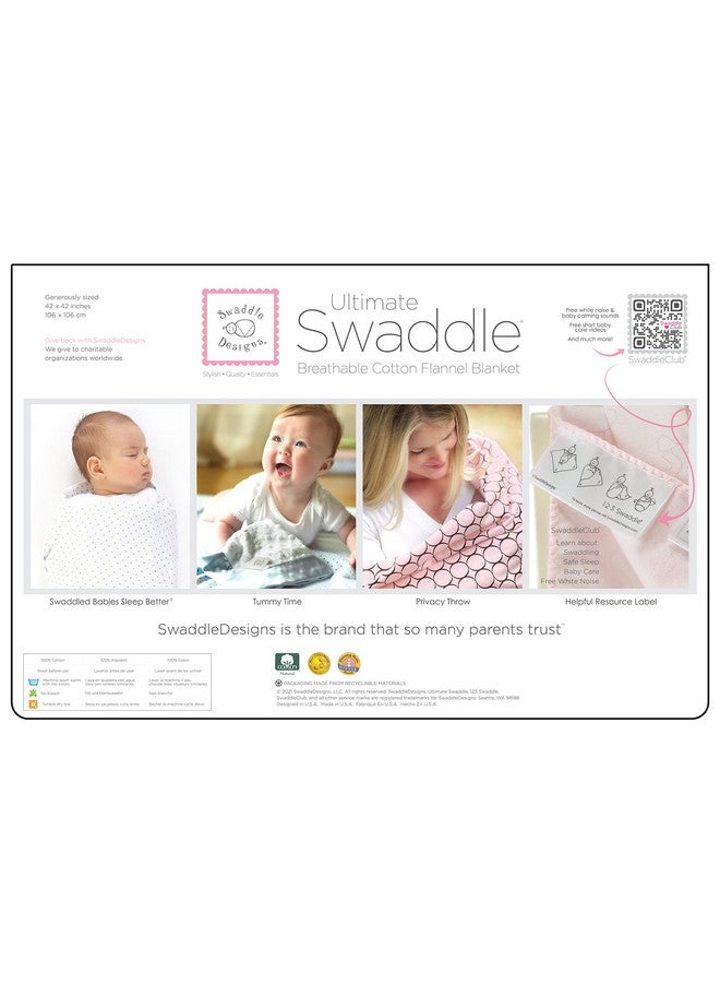 SwaddleDesigns Ultimate Winter Swaddle, X-Large Receiving Blanket, Made in USA, Premium Cotton Flannel, Elephant and Pastel Yellow Chickies (Mom's Choice Award Winner) - Image 5