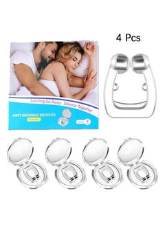 Magnetic Anti Snoring Nose Clips 4 Piece Anti Snoring Device For Preventing Snoring and Improving Sleep