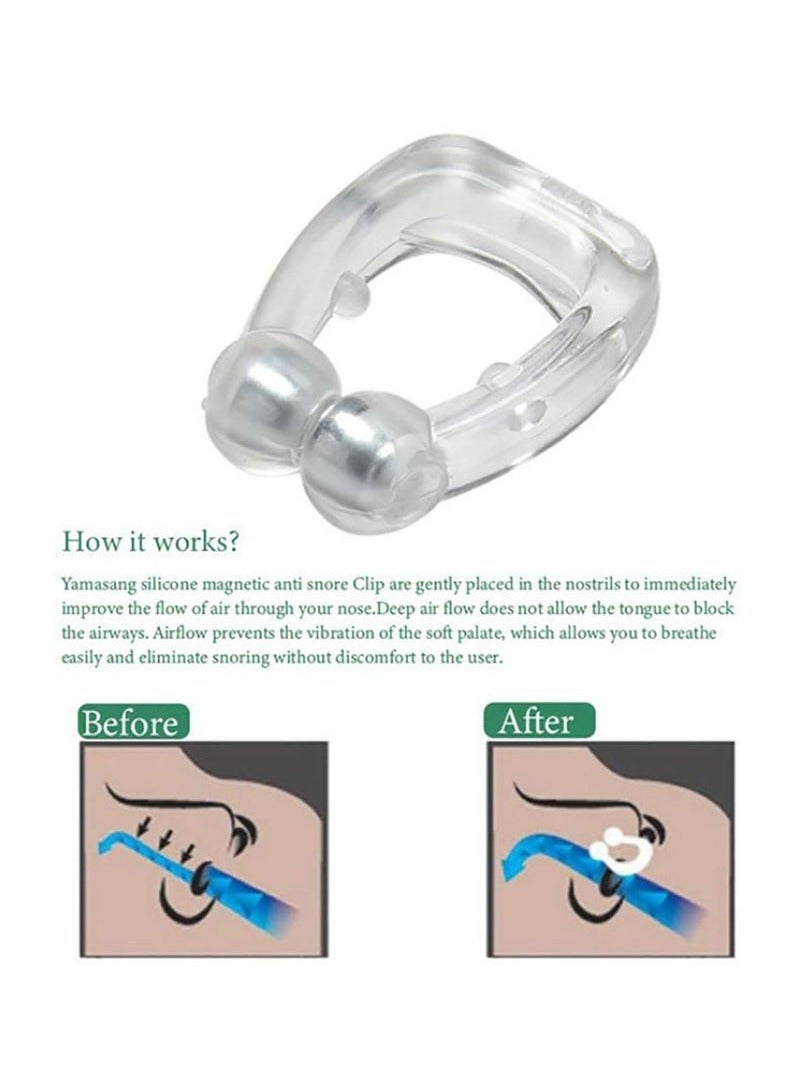 Magnetic Anti Snoring Nose Clips 4 Piece Anti Snoring Device For Preventing Snoring and Improving Sleep - Image 3