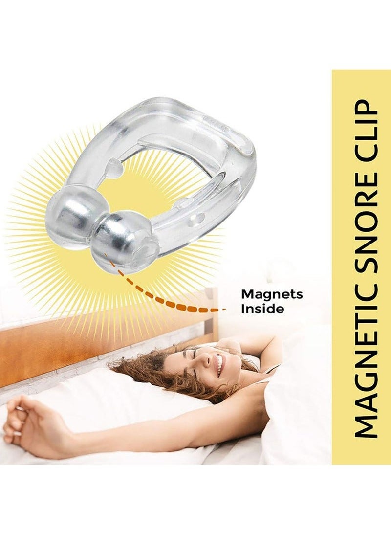Magnetic Anti Snoring Nose Clips 4 Piece Anti Snoring Device For Preventing Snoring and Improving Sleep - Image 4