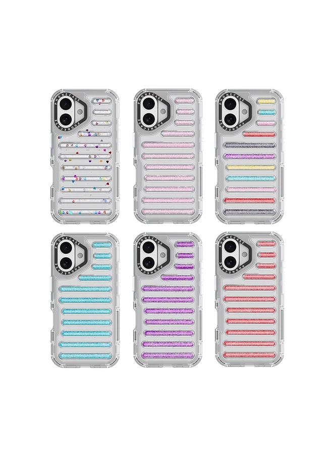 S-TOP Case For iPhone 16 Capsule Glitter TPU Hybrid PC Airbag Phone Case - Image 2