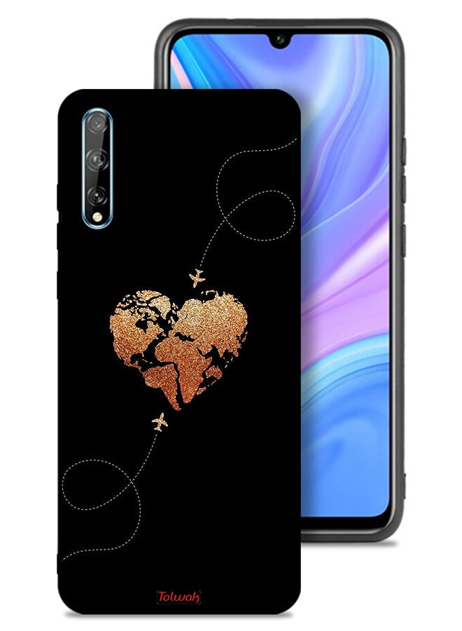 Tolwak Huawei P Smart S Protective Case Cover Airplanes Touching Heart - Image 1