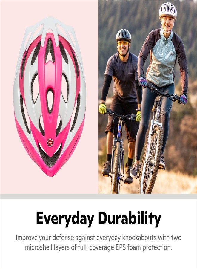 Schwinn Thrasher Bike Helmet for Adult Men Women Age 14+ with Suggested Fit 58-62cm, No Light Option, Lightweight with Adjustable Side and Chin Strap, Bike Accessories, Pink/White - Image 5