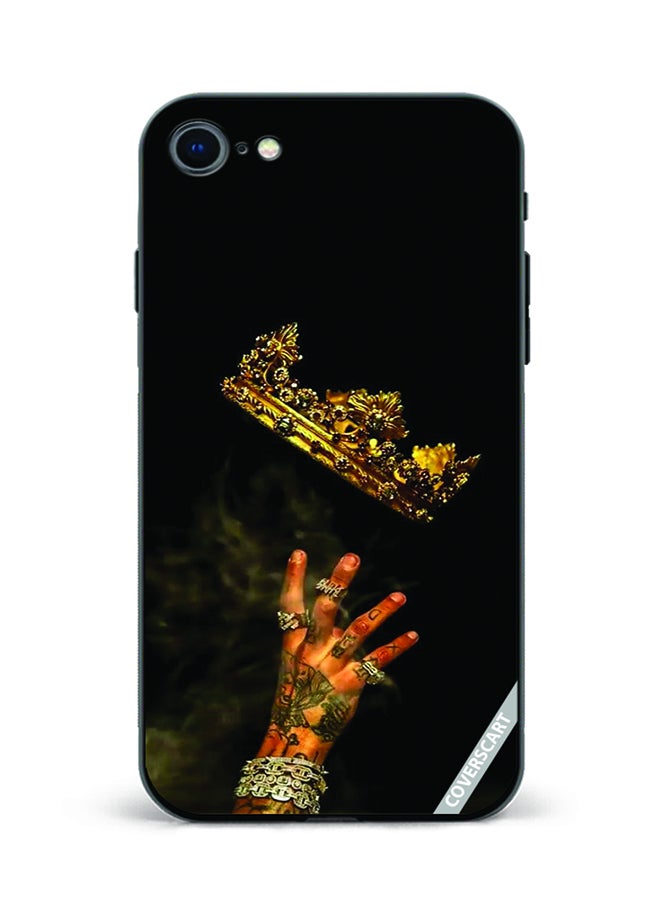 Protective Case Cover For Apple iPhone 7 Crown Design Multicolour