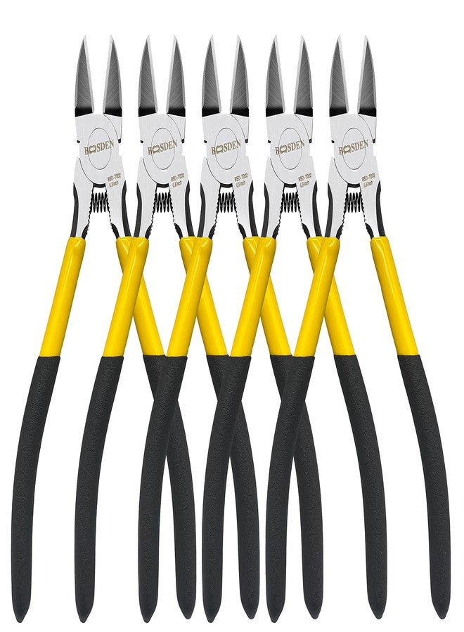BOOSDEN Wire Cutters 5 Pack, 6 inch Flush Cutters, BOOSDEN Spring Loaded Cutting Pliers,Precision Side Cutters,Sharp Diagonal Cutters,Small Wire Snips for Crafting - Image 1