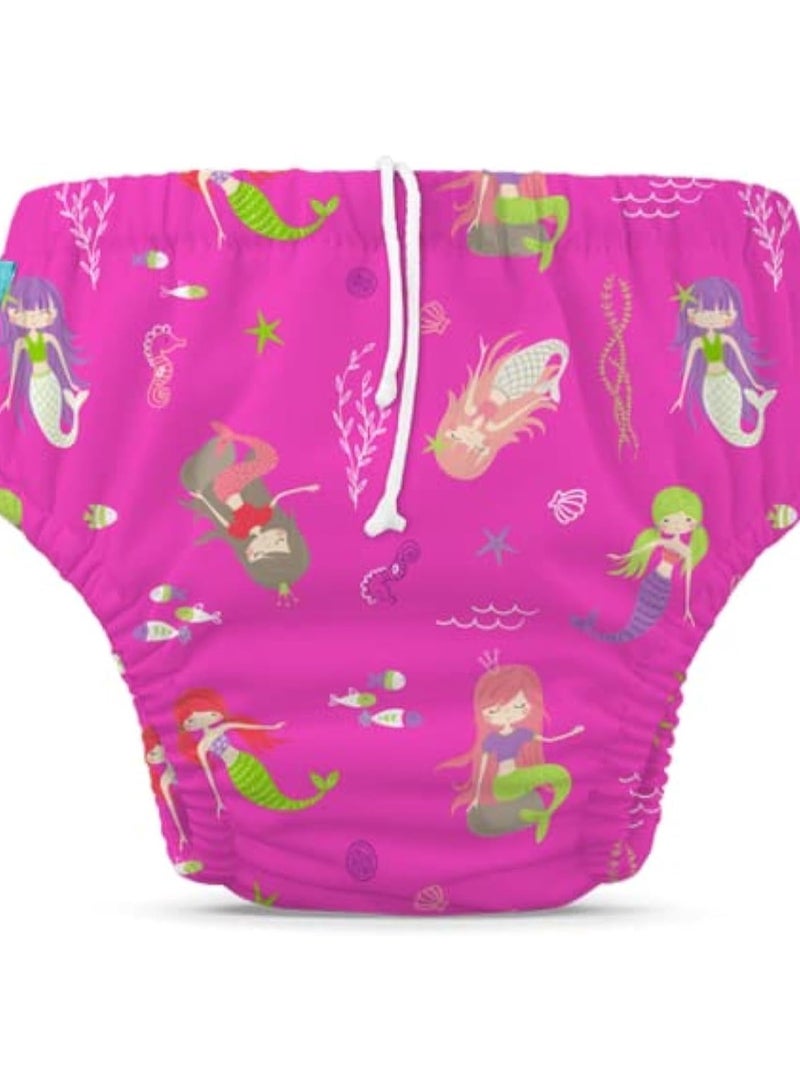 Charlie Banana Mermaid Zoe 2-in-1 Swim Diaper and Training Pants, Large