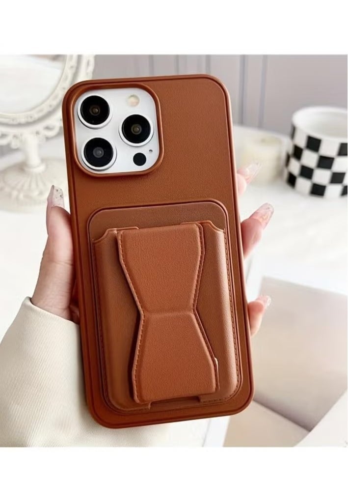 Gravity iPhone 16 Pro Case with Card Holder ‚Äì Magnetic Kickstand PU Leather Shockproof Wallet Cover for iPhone 16 Pro 6.3-Inch ‚Äì Protective Case with Fold Stand & Precise Cutouts ‚Äì - Image 2