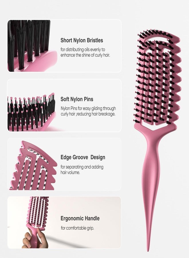 AM 8:00 AM8:00 Curl Defining Brush,Curly Hair Brush for Shaping and Separating,Adding Volume, Vented Design for Blow Drying, for Men and Women, Effortless Styling - Image 2
