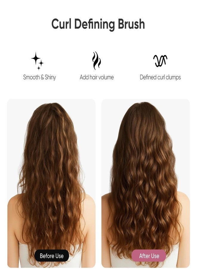AM 8:00 AM8:00 Curl Defining Brush,Curly Hair Brush for Shaping and Separating,Adding Volume, Vented Design for Blow Drying, for Men and Women, Effortless Styling - Image 3