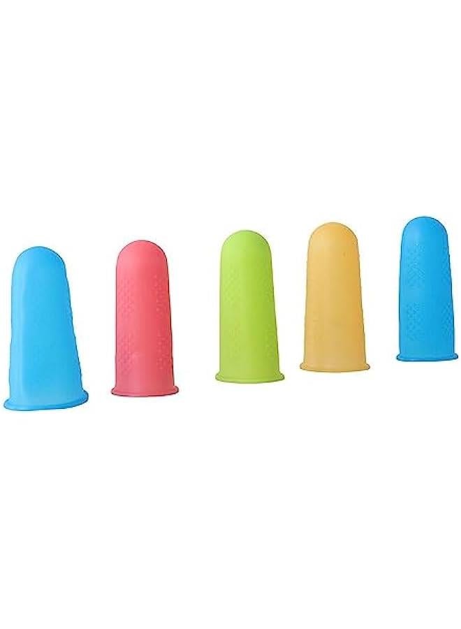 Generic 20 Pcs Silicone Finger Caps for Hot Glue Gun,Reusable Finger Protectors Covers, Adhesives Sewing Crafts Embroidery Needlework Tool, 3 Sizes/4Color - Image 3