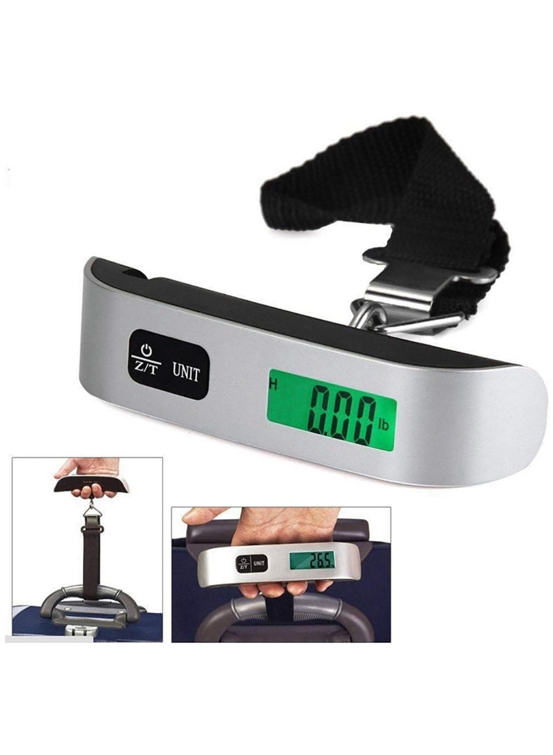 Digital Luggage Scale, Portable Luggage Weight Scale, Hanging Luggage Scale for Travel, Luggage Scale with Temperature Measurement Function 110 Lbs/50 Kg Capacity Grey - Image 3