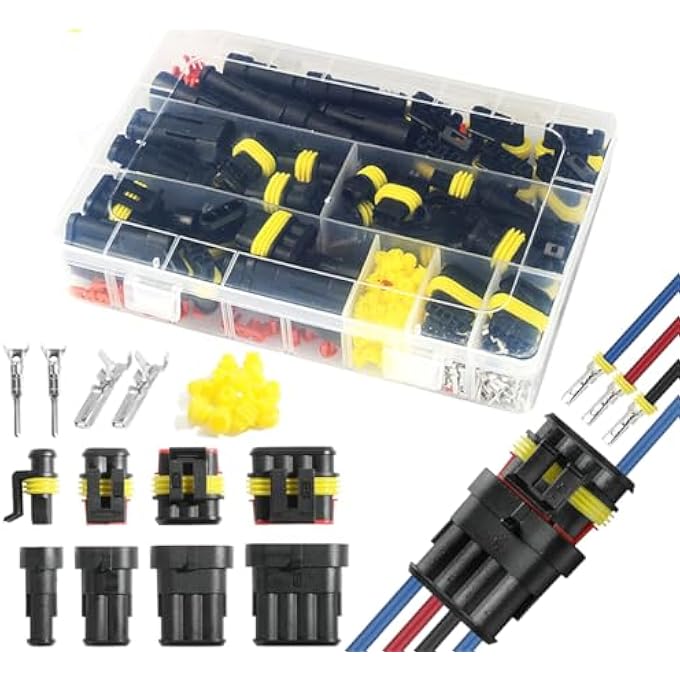 KWSLIN 352 Pack Automotive Electrical Wire Connectors Waterproof Car Electrical Wire Connector Terminals 12  34 Pin Electrical Wire Connectors Plug Kit For Car Motorcycles Yacht - Image 2