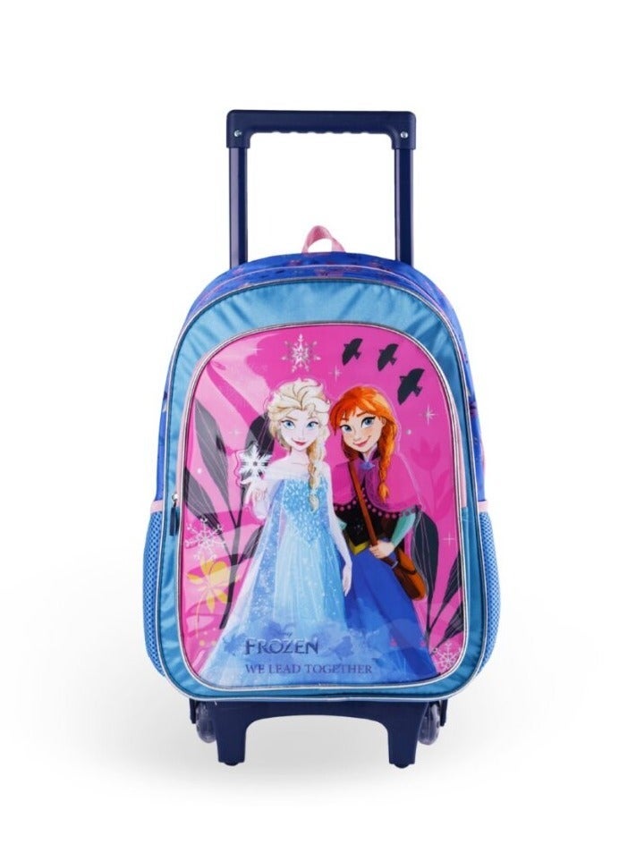 Disney FROZEN 3in1 3D Disney Frozen Printed Backpack  Large Capacity Trolley School Bag With Lunch Bag & Pencil Bag  Water Resistant, Perfect for Girls Ages 3-8 - Image 4