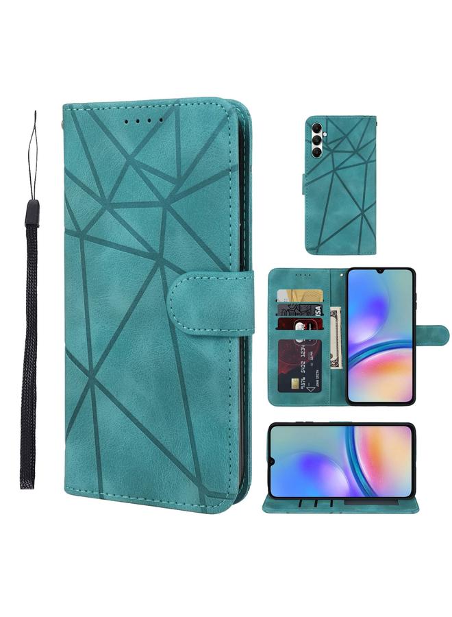 S-TOP Case For Samsung Galaxy A05s Skin Feel Geometric Lines Leather Phone Case - Image 1