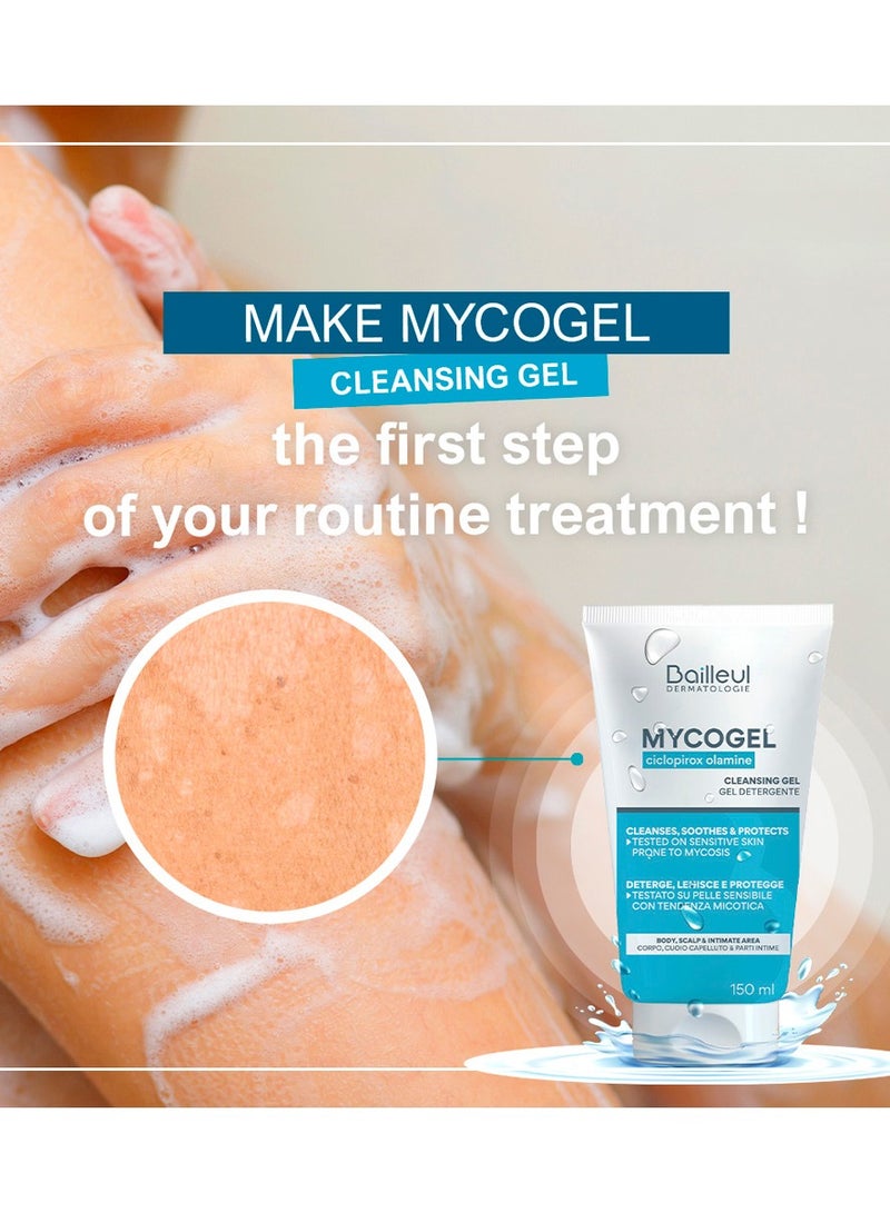 Biorga Mycogel Foaming Cleansing Gel for Sensitive Skin 150ml - Image 2