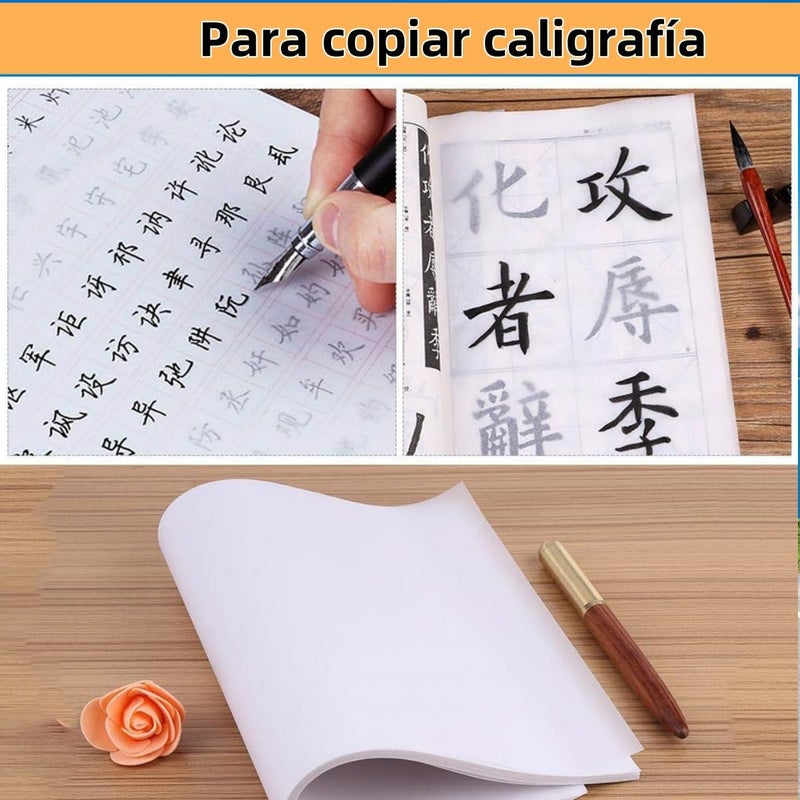 Tracing Paper, 100Pcs A4 Translucent Tracing Paper Paper Craft Supplies for Copying Drawing Calligraphy for Student - Image 4