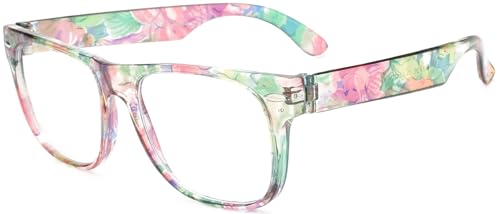 OWL Floral Turquoise Anti UV Blue Light Computer Screen Blocking Glasses Boys Girls - Image 2