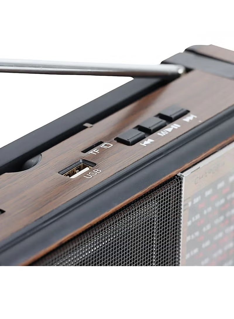 GEEPAS Geepas GR6842 Rechargeable Radio - BT/USB/SD /TF Music Player, Bluetooth Speaker, Lightweight Portable FM Radio, 10 Band Radio, Stylish Retro Design  - Image 3