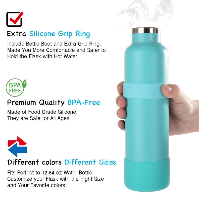 Greant Double Protective Water Bottle Boot compatible with Hydro Flask, Silicone Flex Boot compatible with Hydroflask Boot, Universal Anti-Slip Bottle Sleeve, 3 Sizes to Choose - Image 5