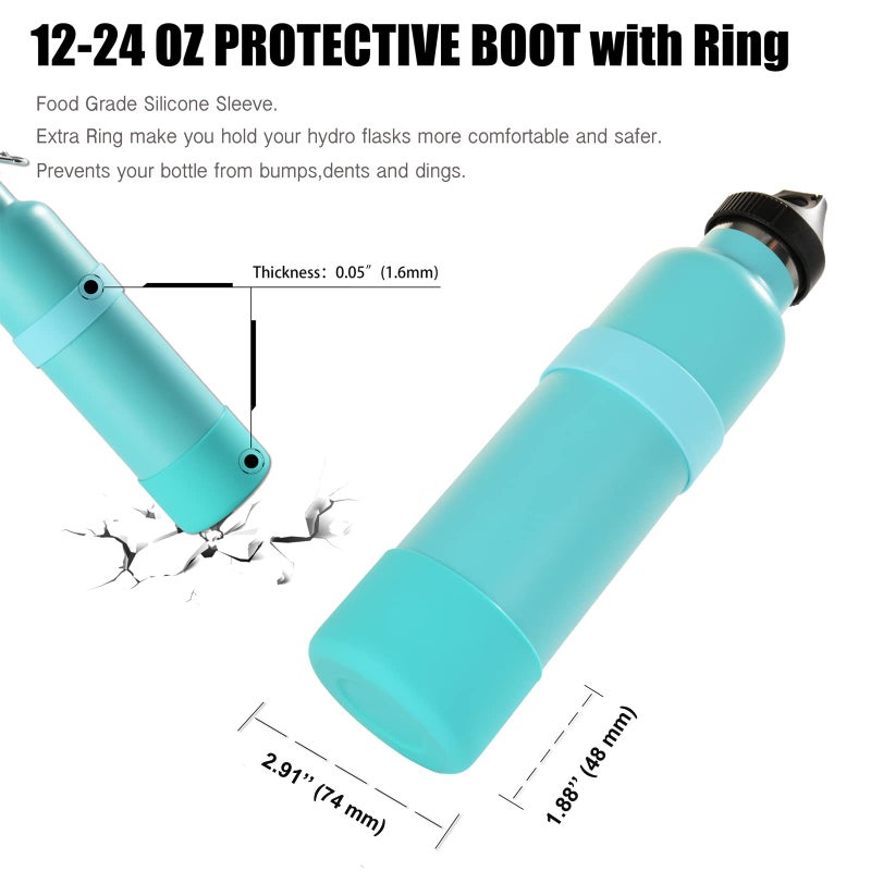 Greant Double Protective Water Bottle Boot compatible with Hydro Flask, Silicone Flex Boot compatible with Hydroflask Boot, Universal Anti-Slip Bottle Sleeve, 3 Sizes to Choose - Image 4