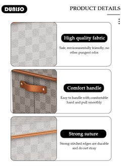 DUNISO 3 Pack Closet Storage Box with Lid and Handle, Stackable Wardrobe Clothes Organizer, Foldable Closet Storage Basket, Cube Storage Bins for Clothing, T-Shirt, Jeans, Sweaters, Toys & Books (18L)  - Image 2