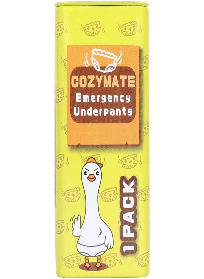 COZYMATE Emergency Underpants Gag Gifts, Travel Out Instant Underwear in Compact Tin Container, Great Funny Useful White Elephant Gift Exchange for Men Women Adult - Image 1