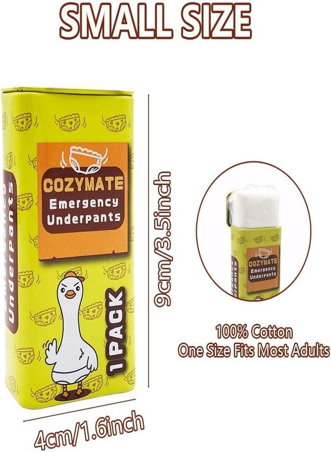 COZYMATE Emergency Underpants Gag Gifts, Travel Out Instant Underwear in Compact Tin Container, Great Funny Useful White Elephant Gift Exchange for Men Women Adult - Image 3