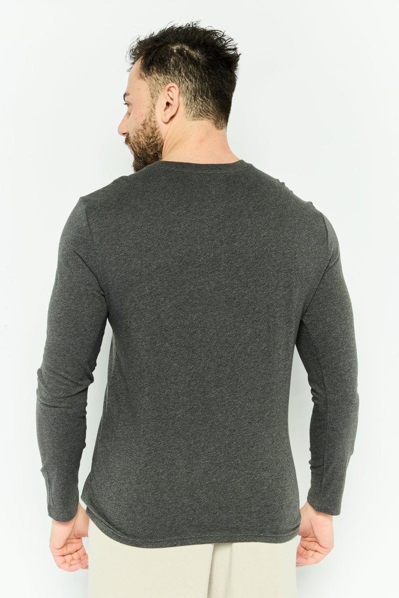 SKECHERS Men Sportswear Fit Long Sleeves Outdoor T-Shirt, Dark Grey - Image 4