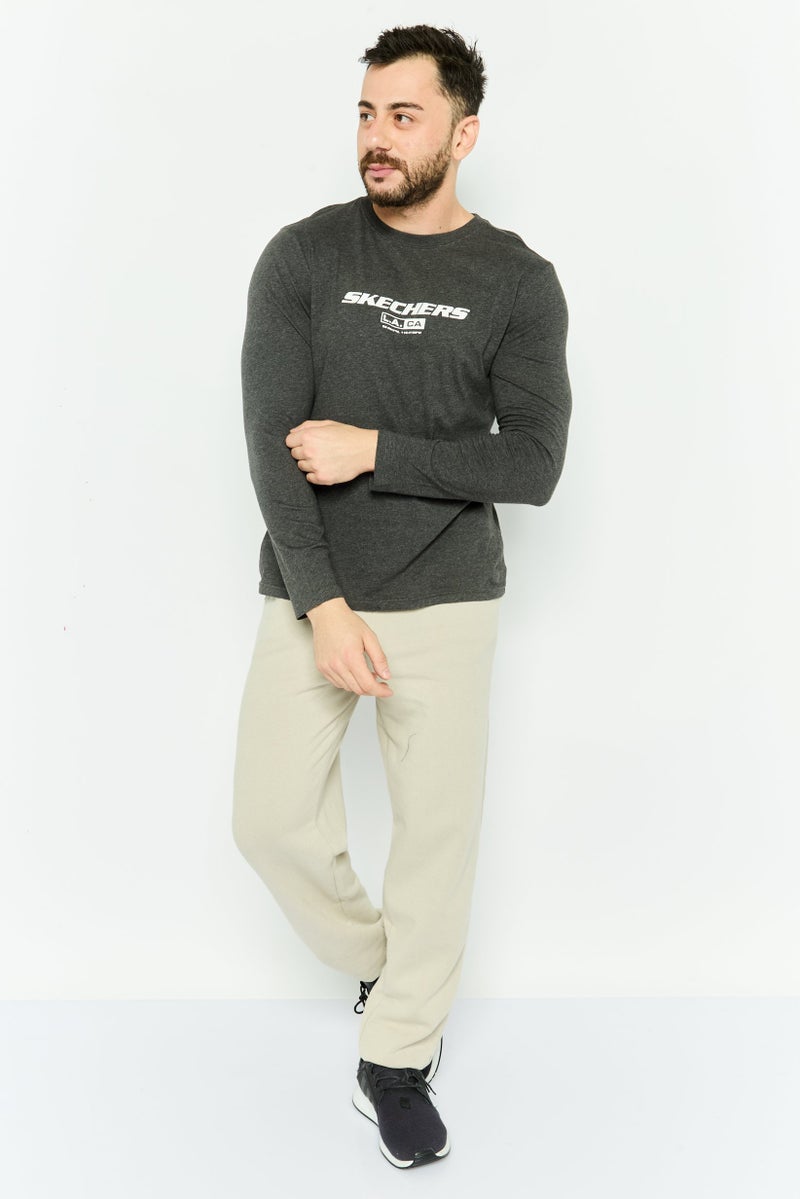 SKECHERS Men Sportswear Fit Long Sleeves Outdoor T-Shirt, Dark Grey - Image 2