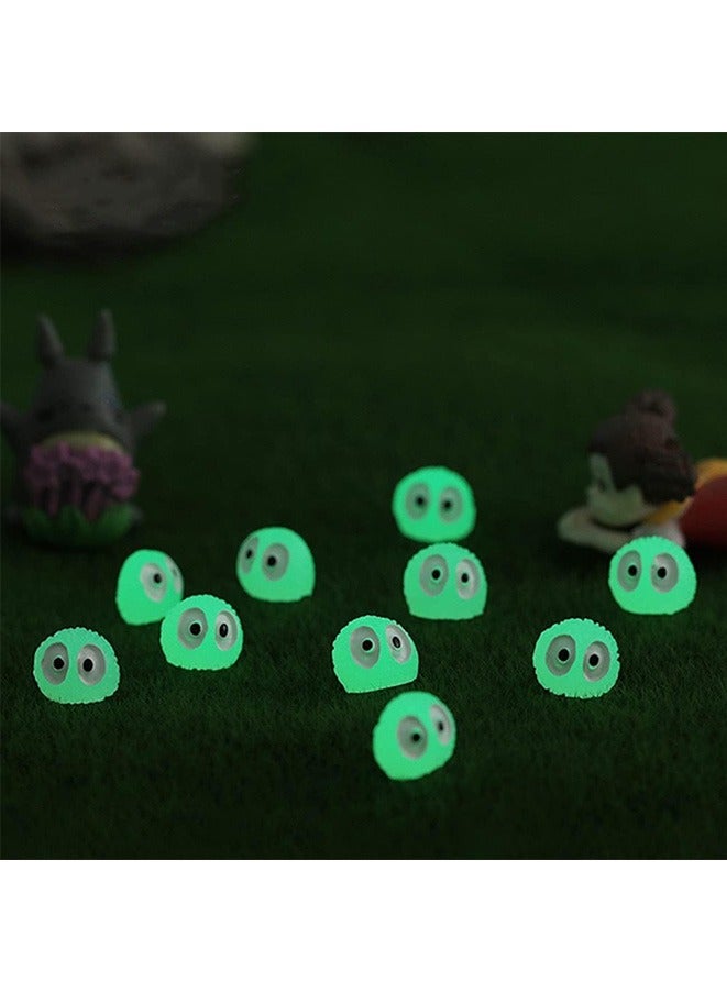 Mini Luminous Black Elf Fairy Garden Accessories, Black Briquettes Figurines for Fairy Garden Decor, Bonsai Craft Decor,10 PCS  - Image 1