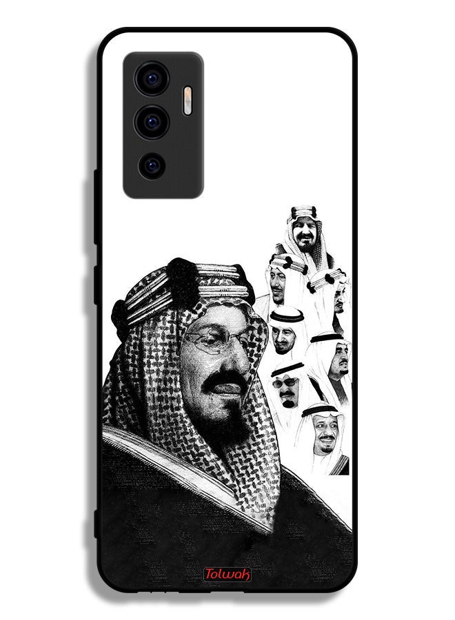 Tolwak Vivo S10e 5G Protective Case Cover Kings Of Saudi Arabia BW Poster Art - Image 2