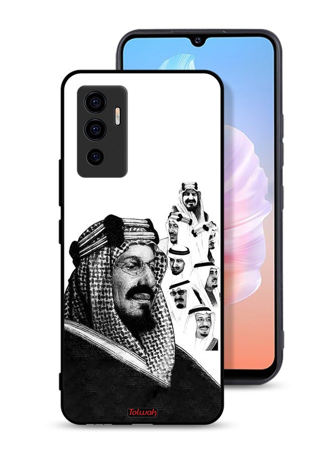 Tolwak Vivo S10e 5G Protective Case Cover Kings Of Saudi Arabia BW Poster Art - Image 1