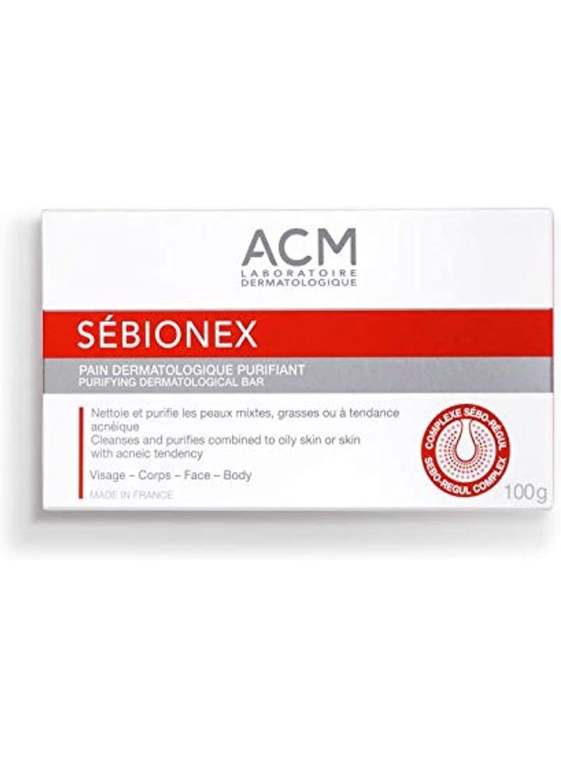 ACM Sebionex Purifying Cleansing Bar – 100g | Soap-Free Bar for Oily & Acne-Prone Skin | Gently Cleanses, Purifies & Reduces Excess Sebum - Image 3